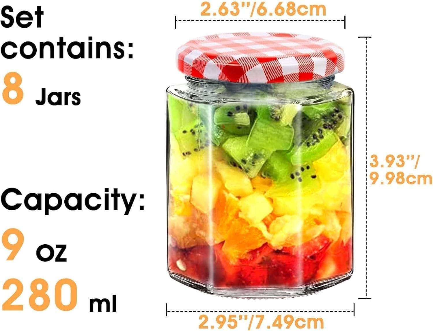 8pcs 2oz Glass Juice Bottles with Lids and Labels, Reusable Small Clear Jar for Juice, Ginger, Wellness Shot, Sample, Travel Portable Mini Bottles with Wide Mouth, Leakproof, Dishwasher Safe