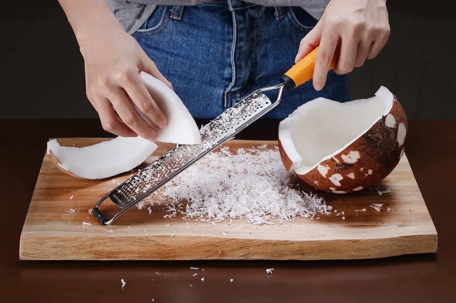 Deiss PRO Citrus Zester Cheese Grater — Parmesan Cheese Lemon, Ginger, Garlic, Nutmeg, Chocolate, Vegetables, Fruits - Razor-Sharp Stainless Steel Blade, Wide, Dishwasher Safe Deiss PRO Citrus Zester Cheese Grater — Parmesan Cheese Lemon, Ginger, Garlic, Nutmeg, Chocolate, Vegetables, Fruits - Razor-Sharp Stainless Steel Blade, Wide, Dishwasher Safe