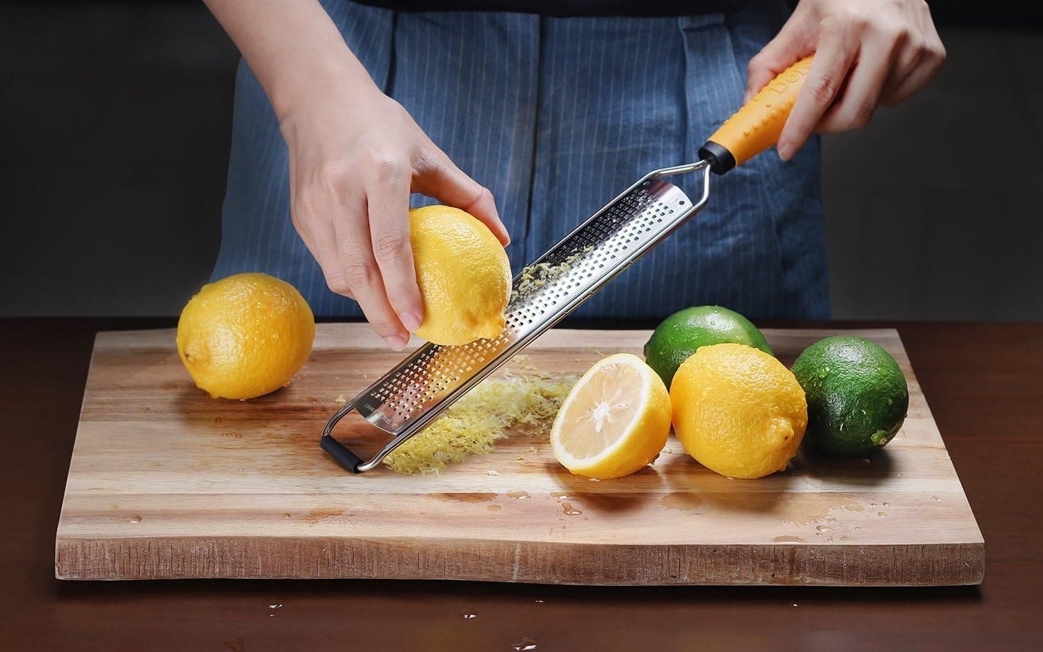 Deiss PRO Citrus Zester Cheese Grater — Parmesan Cheese Lemon, Ginger, Garlic, Nutmeg, Chocolate, Vegetables, Fruits - Razor-Sharp Stainless Steel Blade, Wide, Dishwasher Safe Deiss PRO Citrus Zester Cheese Grater — Parmesan Cheese Lemon, Ginger, Garlic, Nutmeg, Chocolate, Vegetables, Fruits - Razor-Sharp Stainless Steel Blade, Wide, Dishwasher Safe
