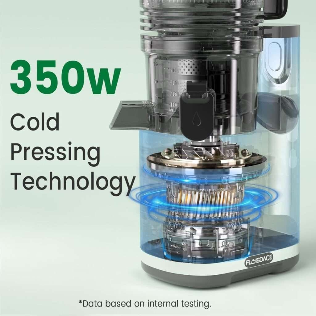 J8 Cold Press Juicer, 6.5 Extra Wide Feed Chute Juicer Machines, 350W Slow Juicer Machines with High Juice Yield for Whole Vegetables Fruits, BPA Free (Titanium Gray) J8 Cold Press Juicer, 6.5 Extra Wide Feed Chute Juicer Machines, 350W Slow Juicer Machines with High Juice Yield for Whole Vegetables Fruits, BPA Free (Titanium Gray)