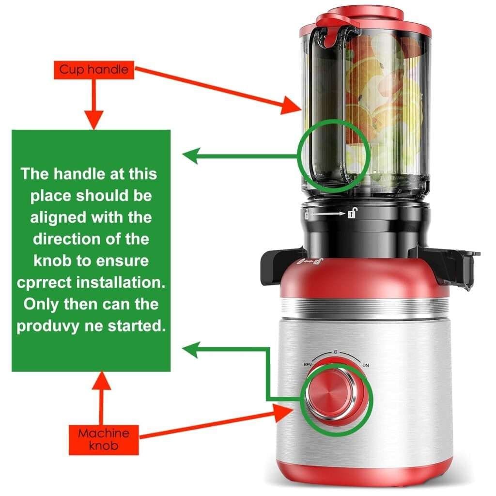 Juicer Machines Cold Press Juicers - 4.4 Extra Wide Feed Chute, Masticating Juicer Machine for Vegetable and Fruit, Quiet, Easy to Clean Assemble Juicer Machines Cold Press Juicers review