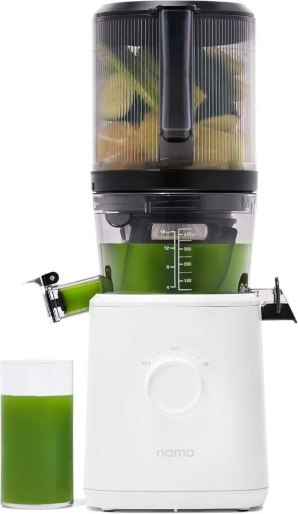 Nama J2 Cold Press Juicer – Self Feeding for Hands-Free Operation with Wide Mouth Hopper for Whole Recipe Loading, Zero Waste Masticating Juicer For More Juice, Less Pulp – Easy Cleanup Assembly Nama J2 Cold Press Juicer – Self Feeding for Hands-Free Operation with Wide Mouth Hopper for Whole Recipe Loading, Zero Waste Masticating Juicer For More Juice, Less Pulp – Easy Cleanup Assembly