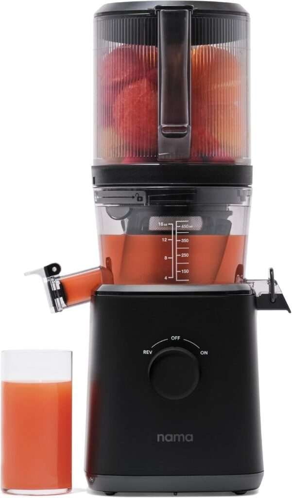 Nama J2 Cold Press Juicer – Self Feeding for Hands-Free Operation with Wide Mouth Hopper for Whole Recipe Loading, Zero Waste Masticating Juicer For More Juice, Less Pulp – Easy Cleanup Assembly Nama J2 Cold Press Juicer – Self Feeding for Hands-Free Operation with Wide Mouth Hopper for Whole Recipe Loading, Zero Waste Masticating Juicer For More Juice, Less Pulp – Easy Cleanup Assembly