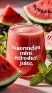 Refreshing Summer Juice With Watermelon And Mint