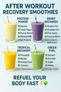 Post-Workout Recovery Juice With Banana And Almond Milk