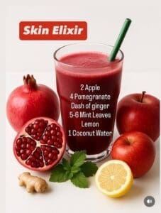 Antioxidant Juice With Blueberry And Pomegranate