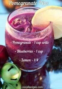 Antioxidant Juice With Blueberry And Pomegranate