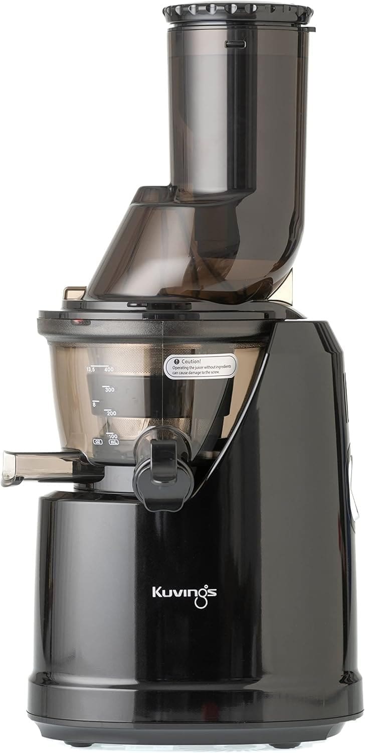 Kuvings B1700 Whole Slow Juicer with 76mm Wide Feed Chute, Pearl Black