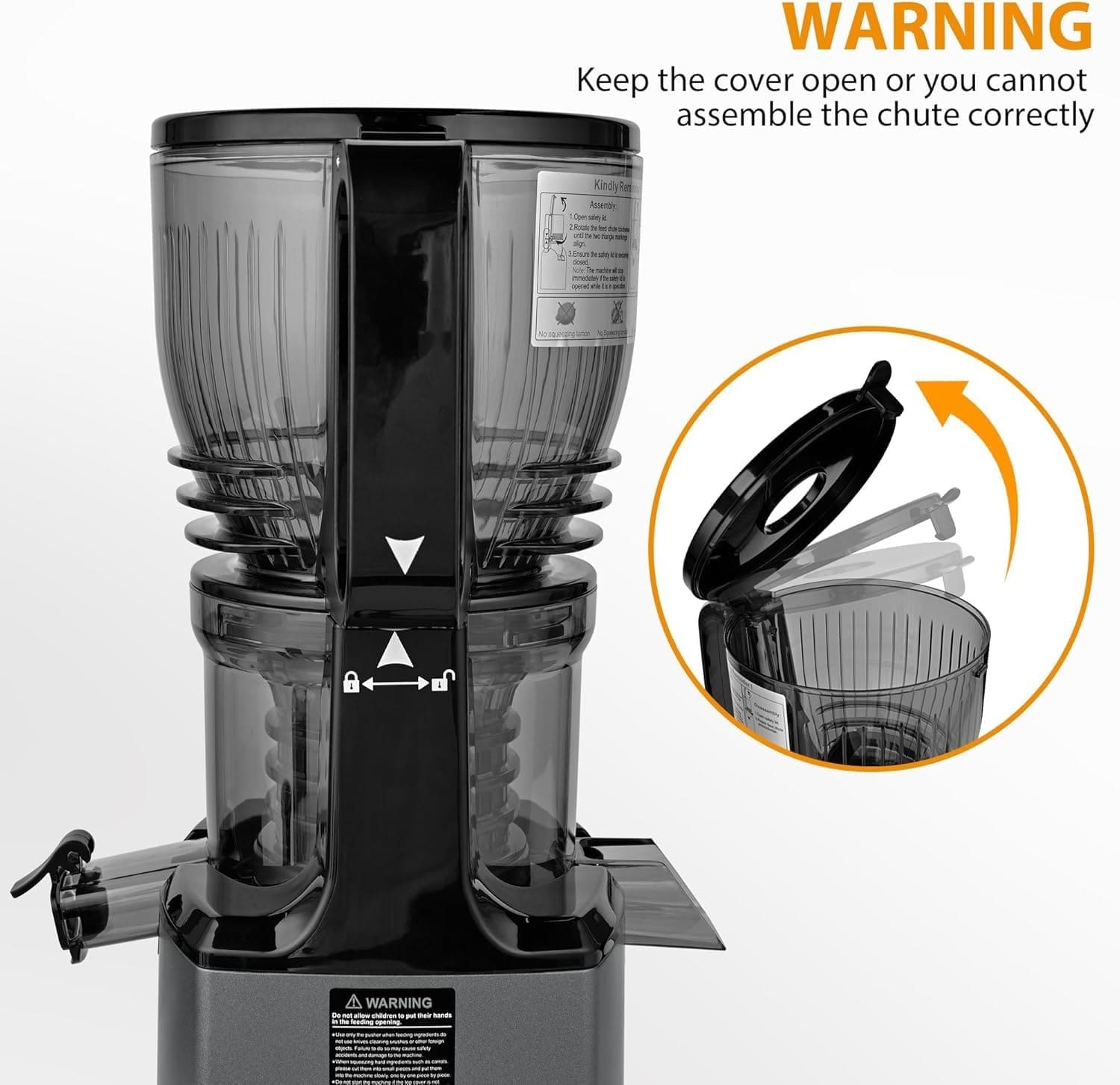 Pukomc Cold Press Juicer,5.8 Wide Feed Chute Juice Extractor Machine with 300W,Slow Masticating Juicer for Whole Vegetables Fruits,High Juice Yield,Easy to Clean,Grey Pukomc Cold Press Juicer,5.8 Wide Feed Chute Juice Extractor Machine with 300W,Slow Masticating Juicer for Whole Vegetables Fruits,High Juice Yield,Easy to Clean,Grey